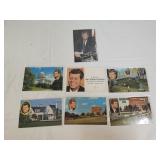 7 Vintage John F. Kennedy Presidential Post Cards