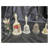 5 Porcelain and Glass Bells