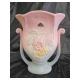 Hull Art Pottery Dogwood Double Handled Vase