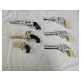 6 Vintage Avon Pistol Cologne Bottles