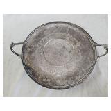 Vintage Tapestry EPNS Double Handled Tray