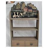 Farm Scene 2 Drawer Hanging Display Shelf
