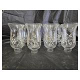 8 Etched Hurricane Lamp Shades