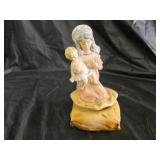 Vintage Virgin Mary with Baby Jesus Music Box