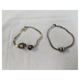 2 Sterling Silver? Charm Bracelets