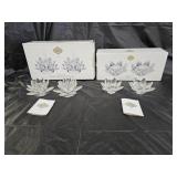 4 Shannon Crystal By Godinger Candle Holders