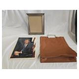 JFK Photo, Vintage Bag, Photo Frame