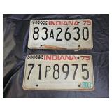 2 Vintage Automobile License Plates