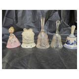 5 Porcelain and Glass Bells