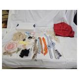 Tote, Lace Doiles, Silk Ribbons, Linen