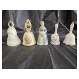 5 Porcelain Bells