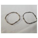2 Sterling Silver Overlay Bracelets