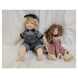 Porcelain Boy and Girl Dolls