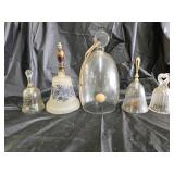 5 Crystal Glass Bells