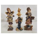 3 Boyds Bears & Friends Flokstone Coll. Figures