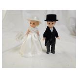 Madame Alexander Miniature Bride and Groom Dolls