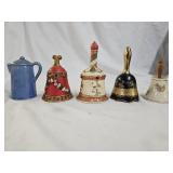 5 Porcelain Bells