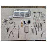 Vintage Utensils, Hooks, Photo Frame