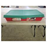 Tote of Lace Curtains and Linen