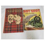 Vintage Scrapbook and Coloring Book, Ephemera