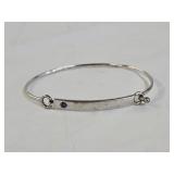 Sterling Silver Amethyst Hook Bracelet