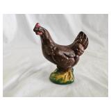 Vintage Cast Iron Rooster Coin Bank