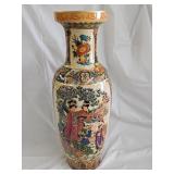 Asian Satsuma Double Sided Floor Vase