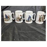 4 Norman Rockwell Museum Mugs