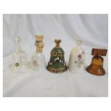 5 Porcelain and Glass Bells