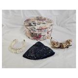 Vintage Crown Headbands, Hat and Hat Box