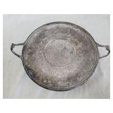 Vintage Tapestry EPNS Double Handled Tray