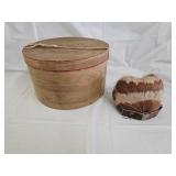Vintage Feather Hat and Hat Box