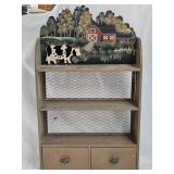 Farm Scene 2 Drawer Hanging Display Shelf