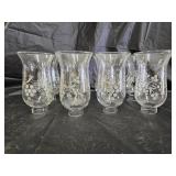 8 Etched Hurricane Lamp Shades