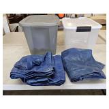 2 Strorage Totes, 2 Tarps