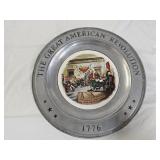 The Great American Revolution Pewter/Ceramic Plate