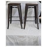 2 Metal Ennis Counter Stools