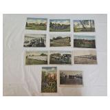 11 WWI US Military & US Bases Post Cards