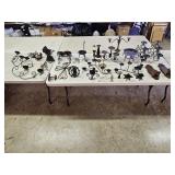 Iron, Brass & Wood Candle Holders