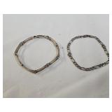 2 Sterling Silver Overlay Bracelets