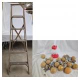 Wood Ladder, Bird Feeder, Ornaments