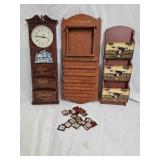 Hummel Wall Calendar, Eleco Clock, Mail Rack