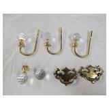 Brass Drawer Pulls and Curtain Tie Backs