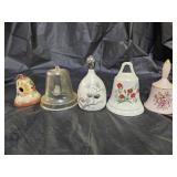 5 Porcelain and Glass Bells