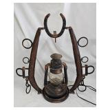 Vintage Horse Collar Horseshoe Dietz Lantern