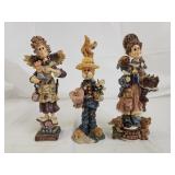 3 Boyds Bears & Friends Flokstone Coll. Figures