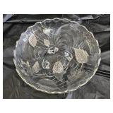 Cambridge Caprice Silve Overlay Footed Bowl