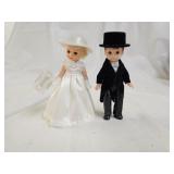 Madame Alexander Miniature Bride and Groom Dolls