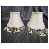 2 French Chic Petite Beaded Tassel Lamp Shades