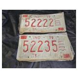 2 Vintage Automobile Farm License Plates